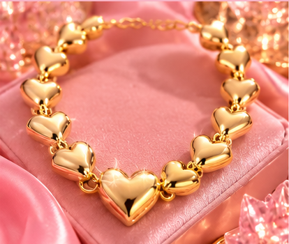 Y2K HEART HOOPS