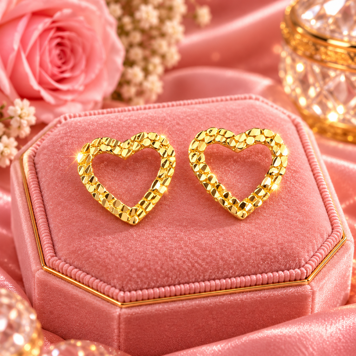 HEART NUGGET STUDS