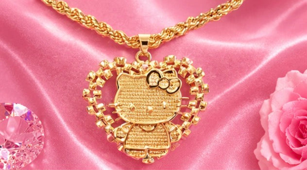 HK HEART FACE NECKLACE