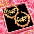18k Gold Plated Custom Hoops