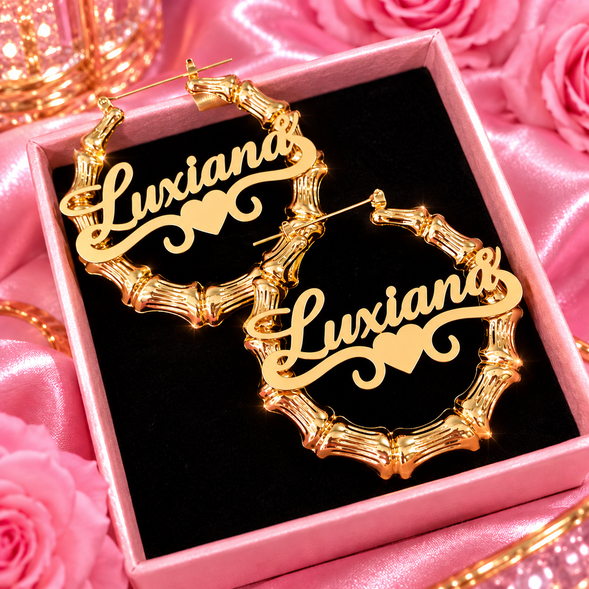 18k Gold Plated Custom Hoops